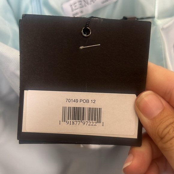 Mac Duggal Sky Blue One Shoulder Gown - Picture 7 of 7